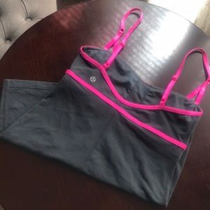 Cute gray and hot pink lululemon top
